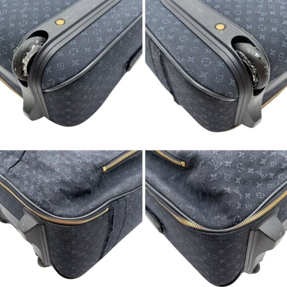 190425AX (S6) Louis Vuitton Carry Case Annette 55 Navy Blue Monogram Mini Lin - Picture 9 of 14